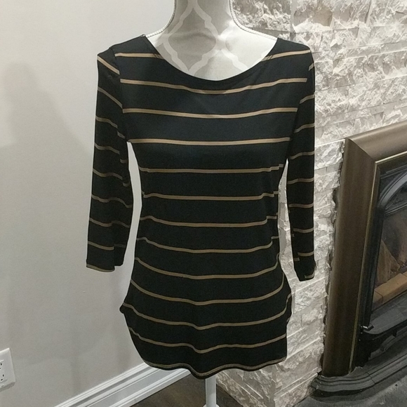 Jules & Leopold Tops - Jules & Leopold striped 3/4 sleeve top